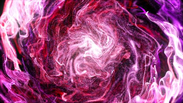 Abstract pink and purple liquid shapes holograph
