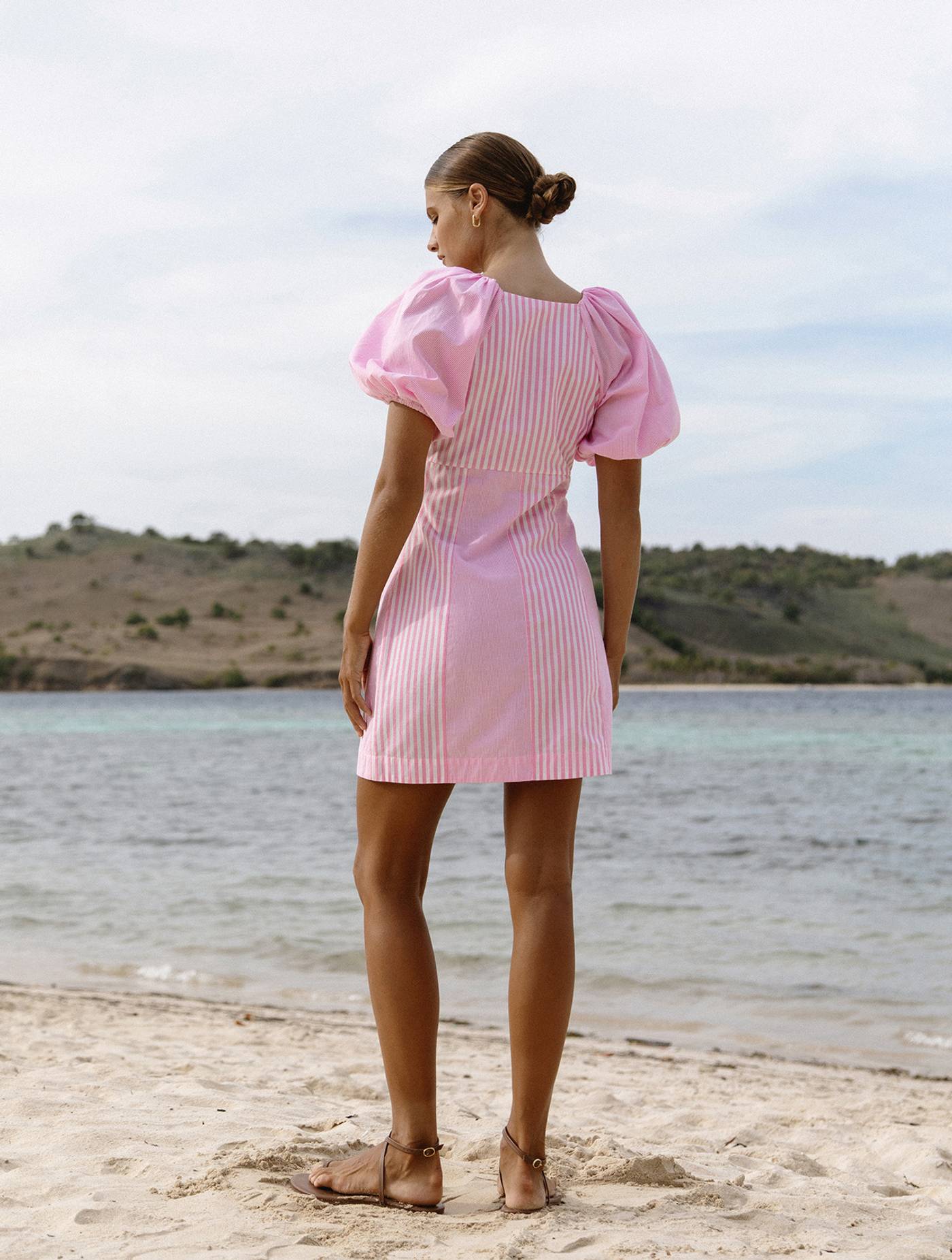 Gabriella Dress - Pink Stripe