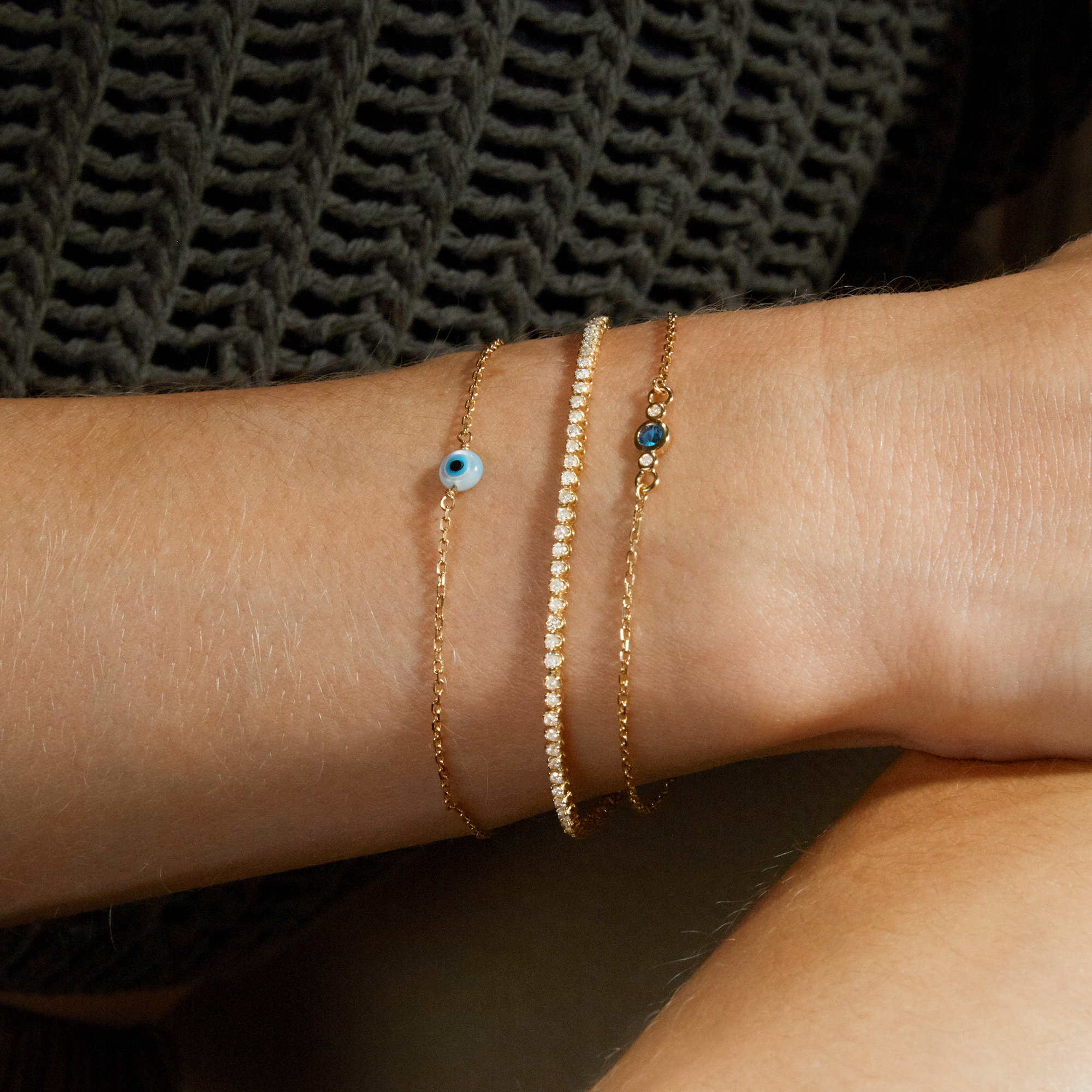 Rose Cut Sapphire Diamond Bracelet – STONE AND STRAND