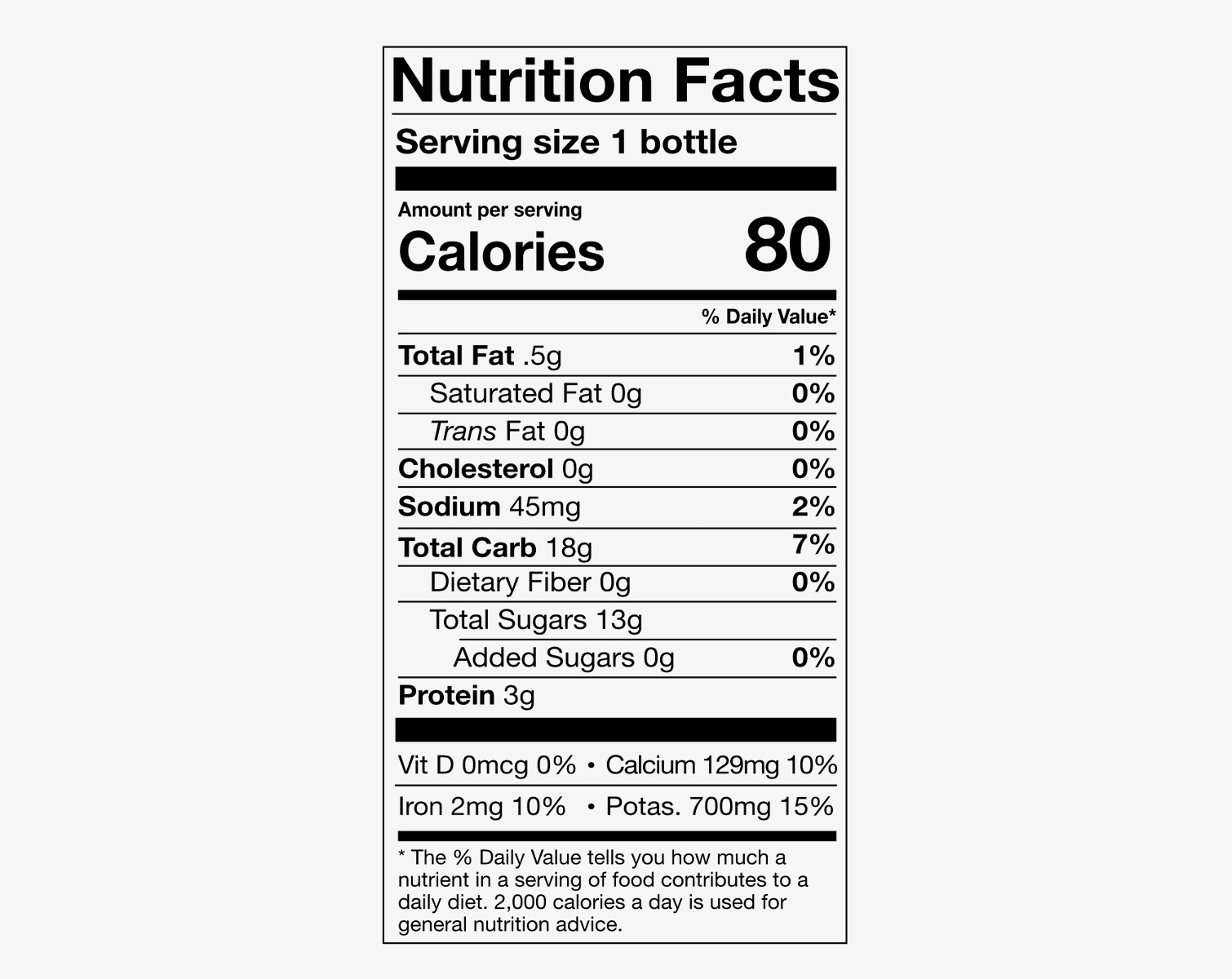 nutrition facts