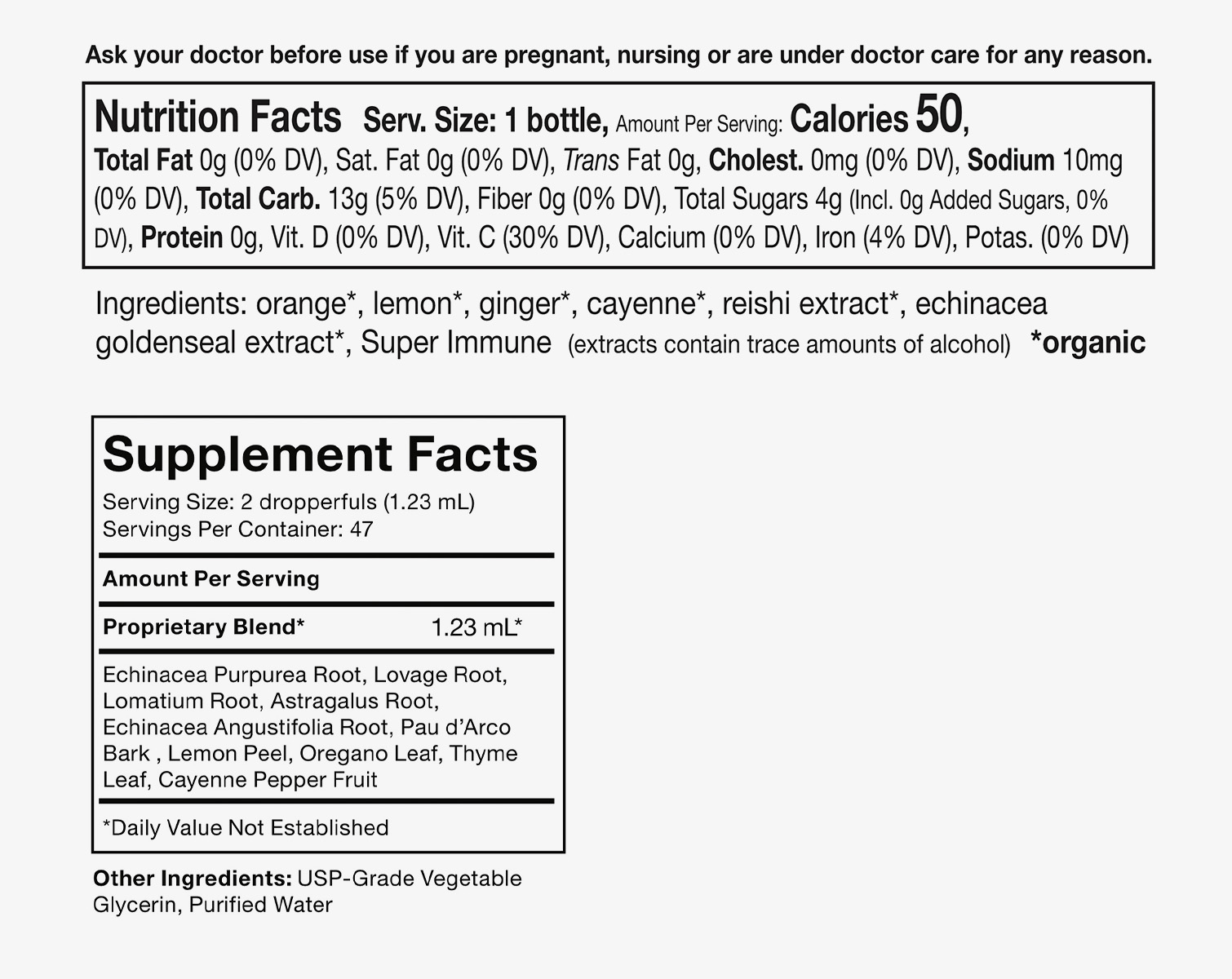 nutrition facts