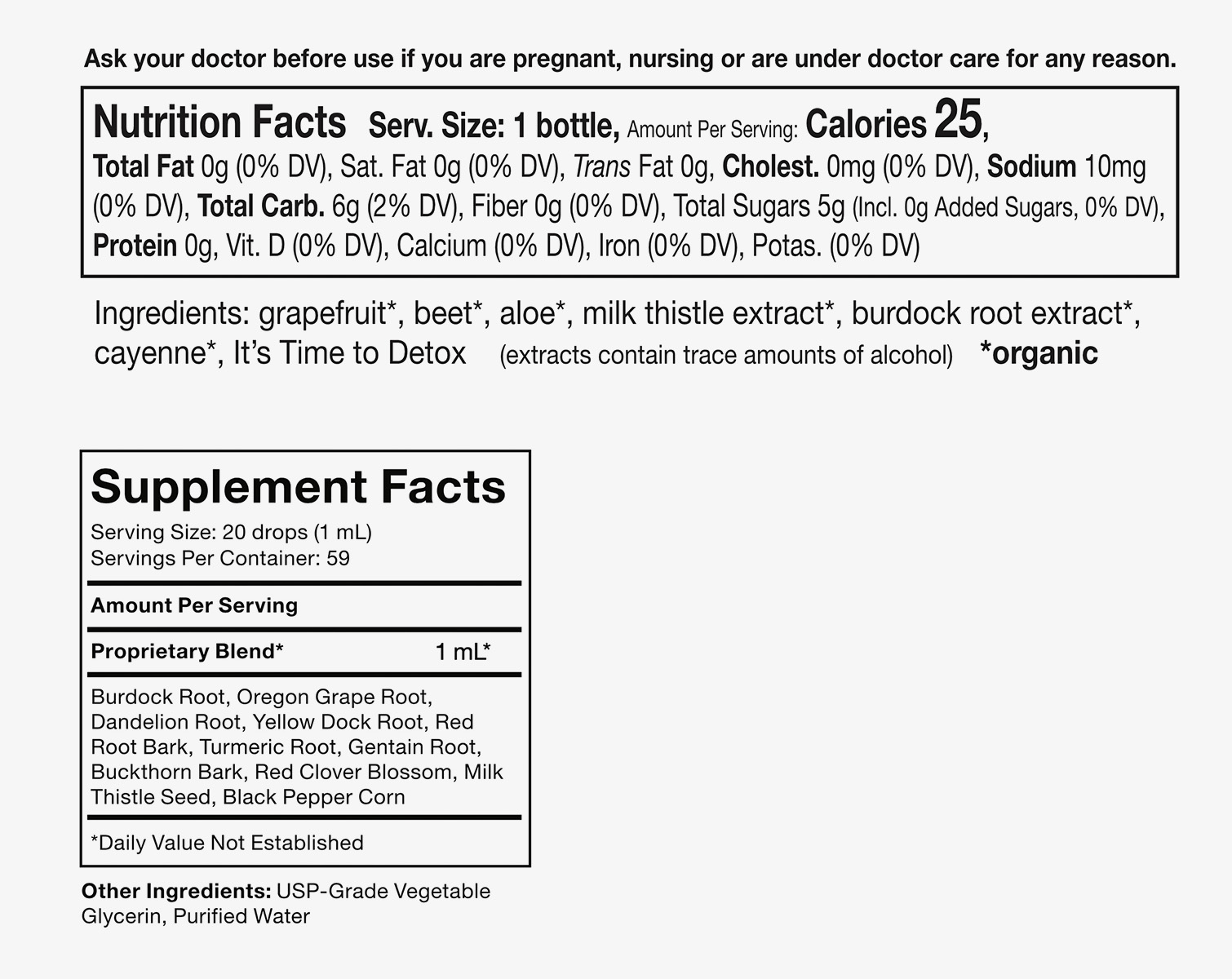 nutrition facts