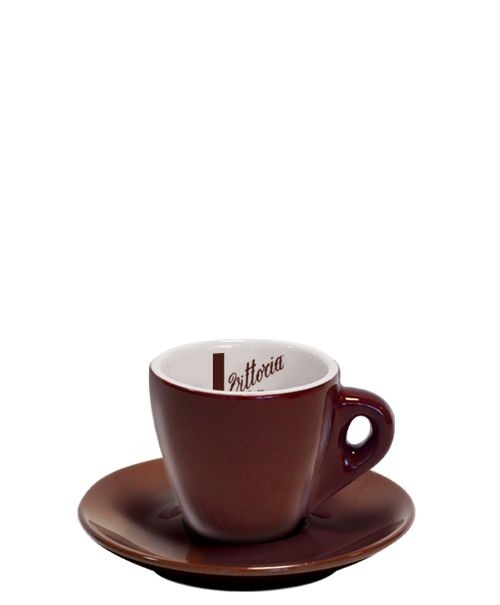 Light brown cup and saucer set - Cappuccino