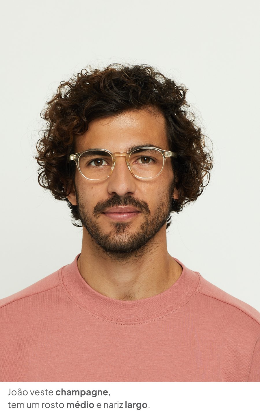 Rosto utilizando óculos do produto Lui - Óculos de Grau
