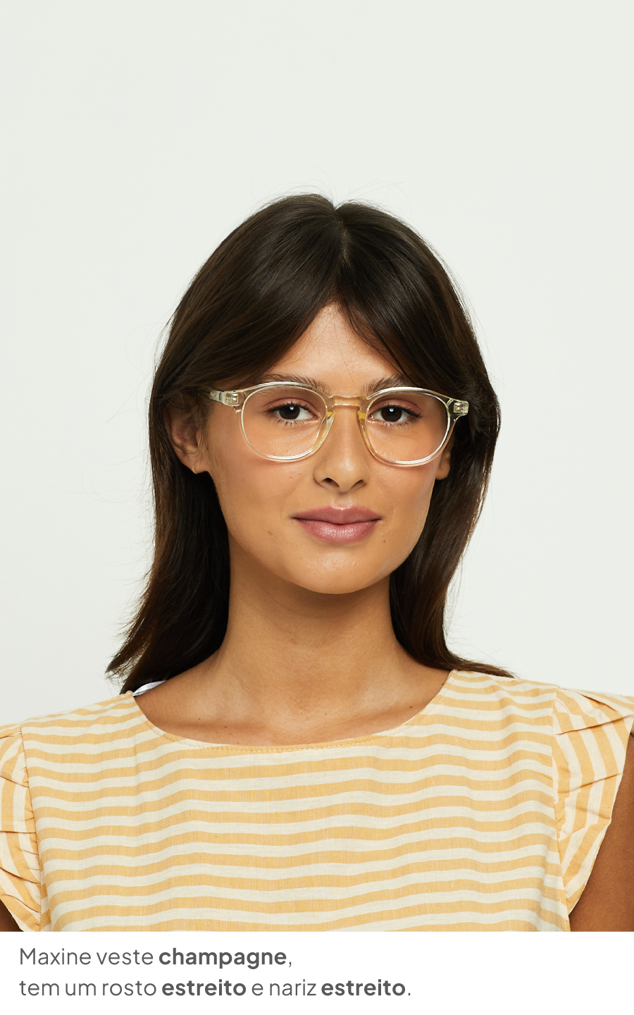 Rosto utilizando óculos do produto Lui - Óculos de Grau