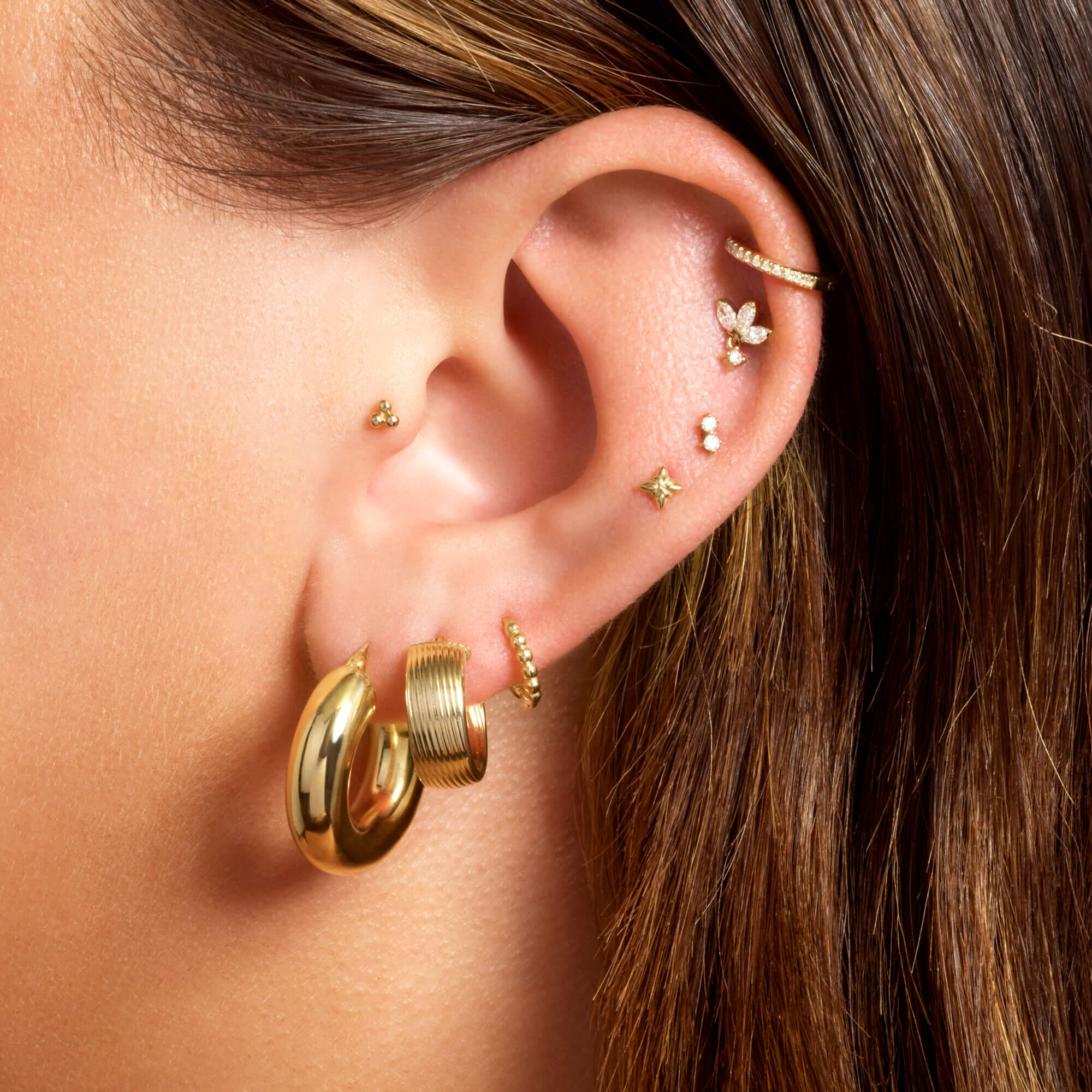 Gold Doughnut Hoops – STONE AND STRAND