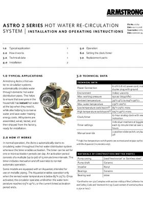 Armstrong ASTRO2 Technical Data