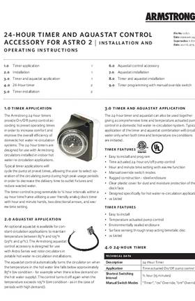 Armstrong ASTRO2 Timer Aquastat Install
