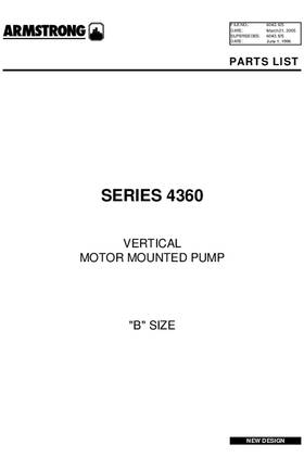 Armstrong 4360B Series Parts List