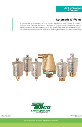 Taco Automatic Air Vent Catalog