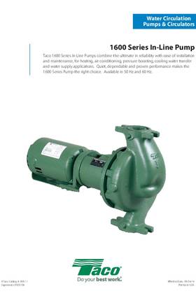 Taco 1600 Series Catalog
