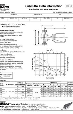 Taco 110 Series Submittal