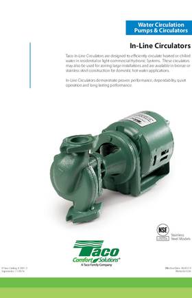 Taco In-Line Circulators Catalog