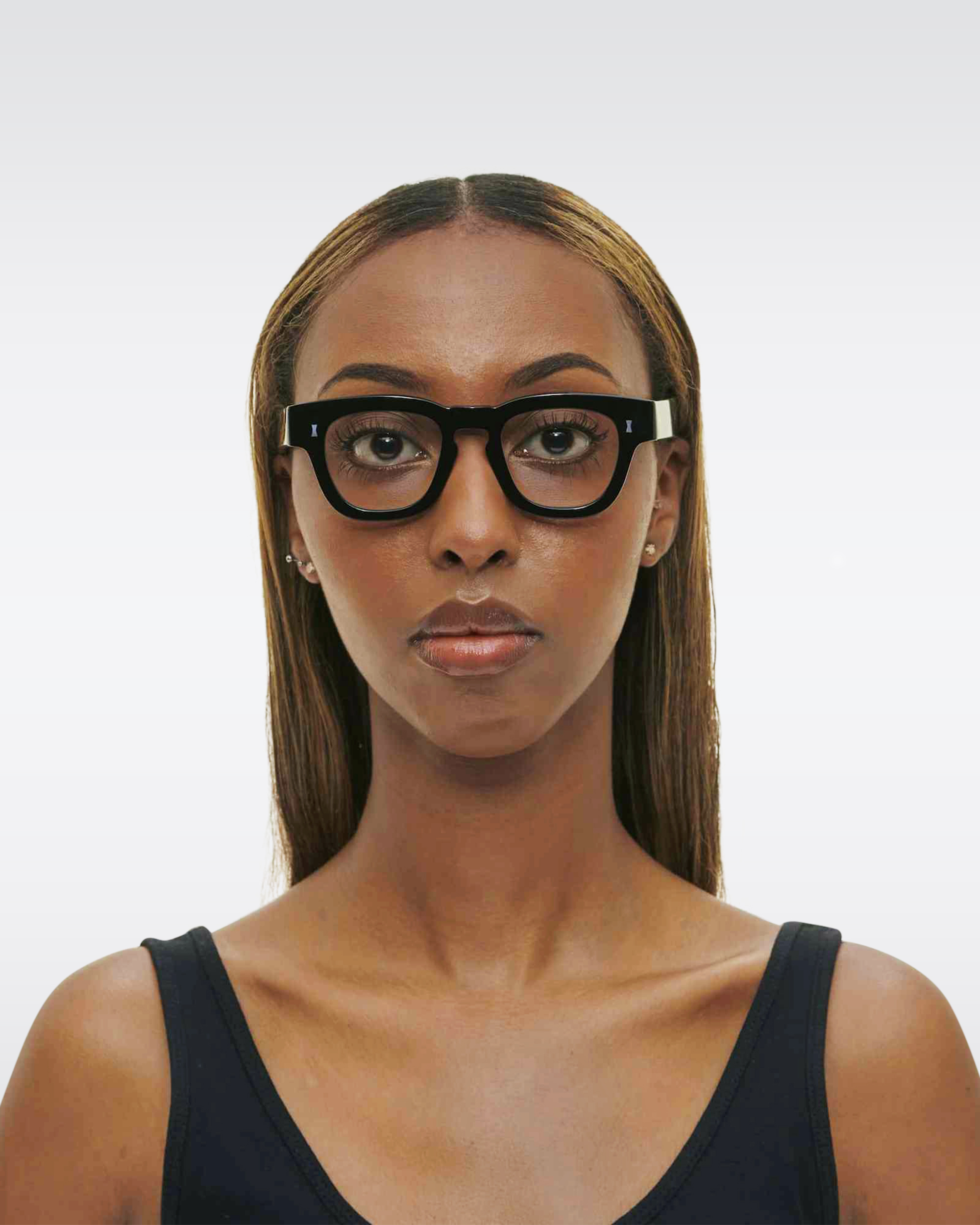 黒縁メガネ　cubits Cubito Wide Fit Black Uni-Sex D-Frame Sunglasses | Le Specs