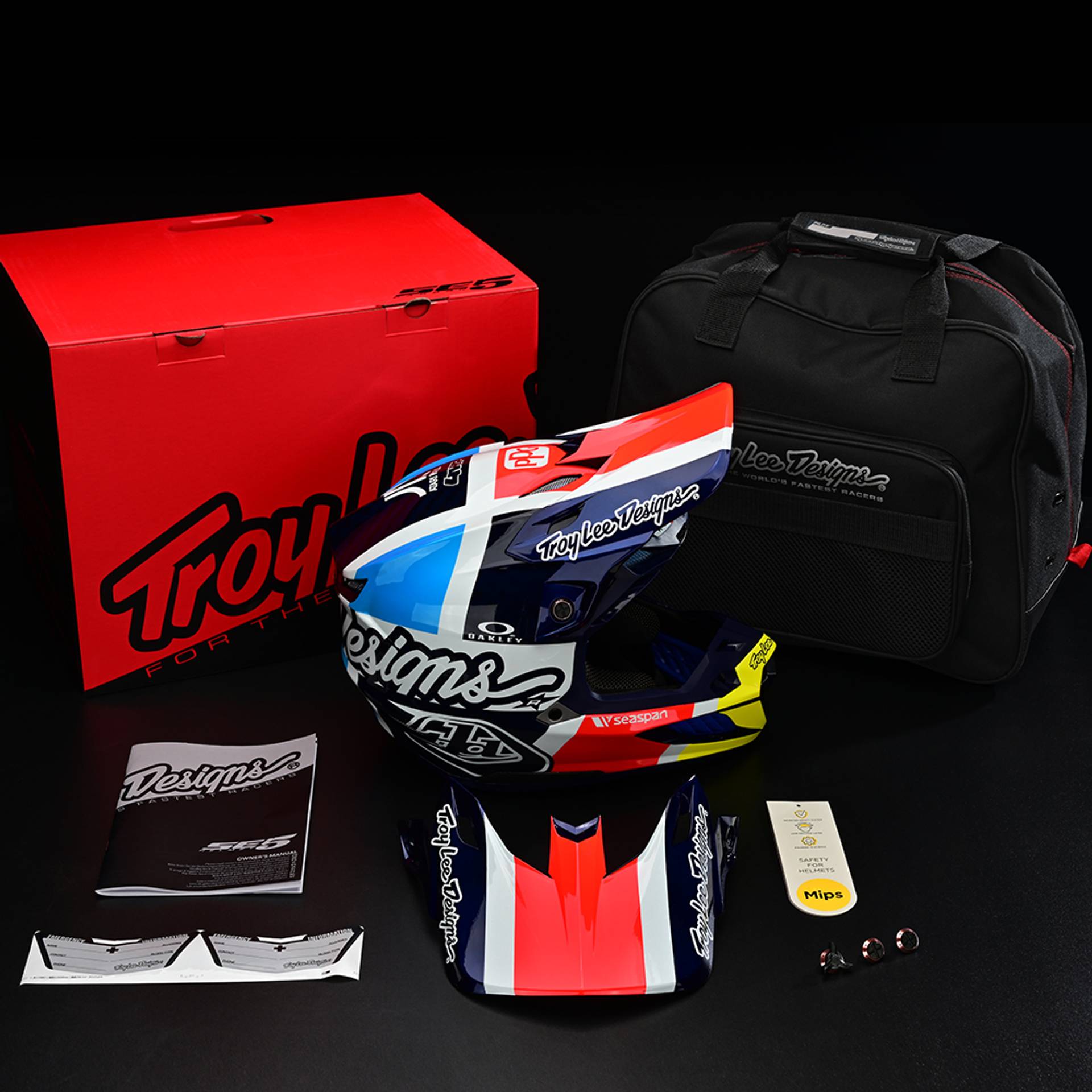 SE5 Carbon Helmet W/MIPS Saber Rocket Red – Troy Lee Designs Canada