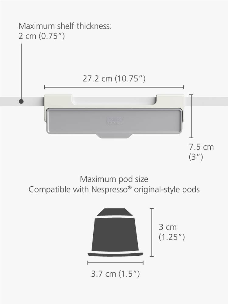 CupboardStore™ Under-shelf Coffee Pod Drawer | Joseph Joseph EU