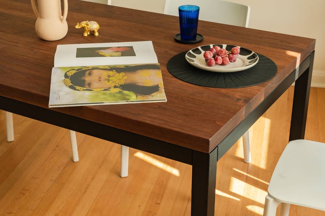 parsons dining table tobacco brown Parsons Table - Dining 8/4 Wood Thickness