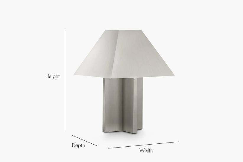 Zaha Brushed Steel Lamp