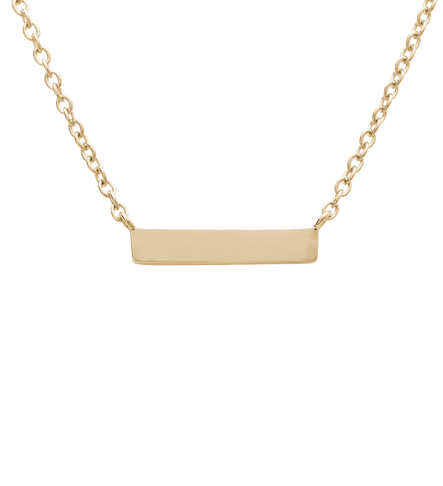 ENGRAVABLE PETITE BAR NECKLACE (9K GOLD)