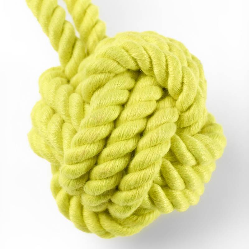 Small Ball Rope Sustainable Rope Ball | Eco Toy for Dogs – Green and Wilds - Retail