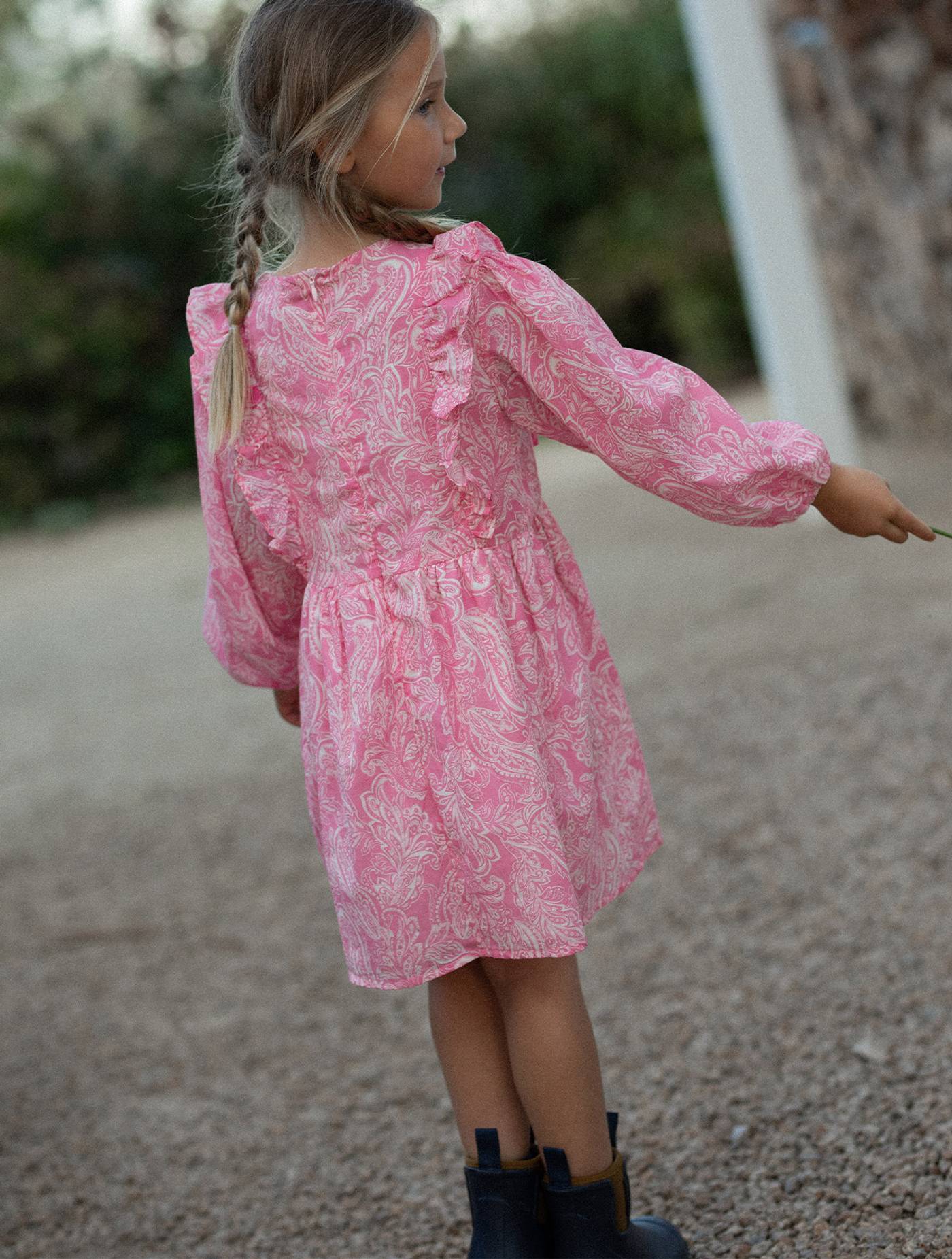Kids Elliana Dress - Pink Paisley