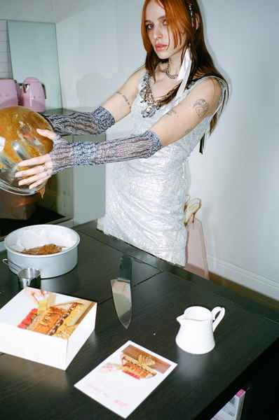Espresso Dark Chocolate Cake KitEditorial Image of person making cake