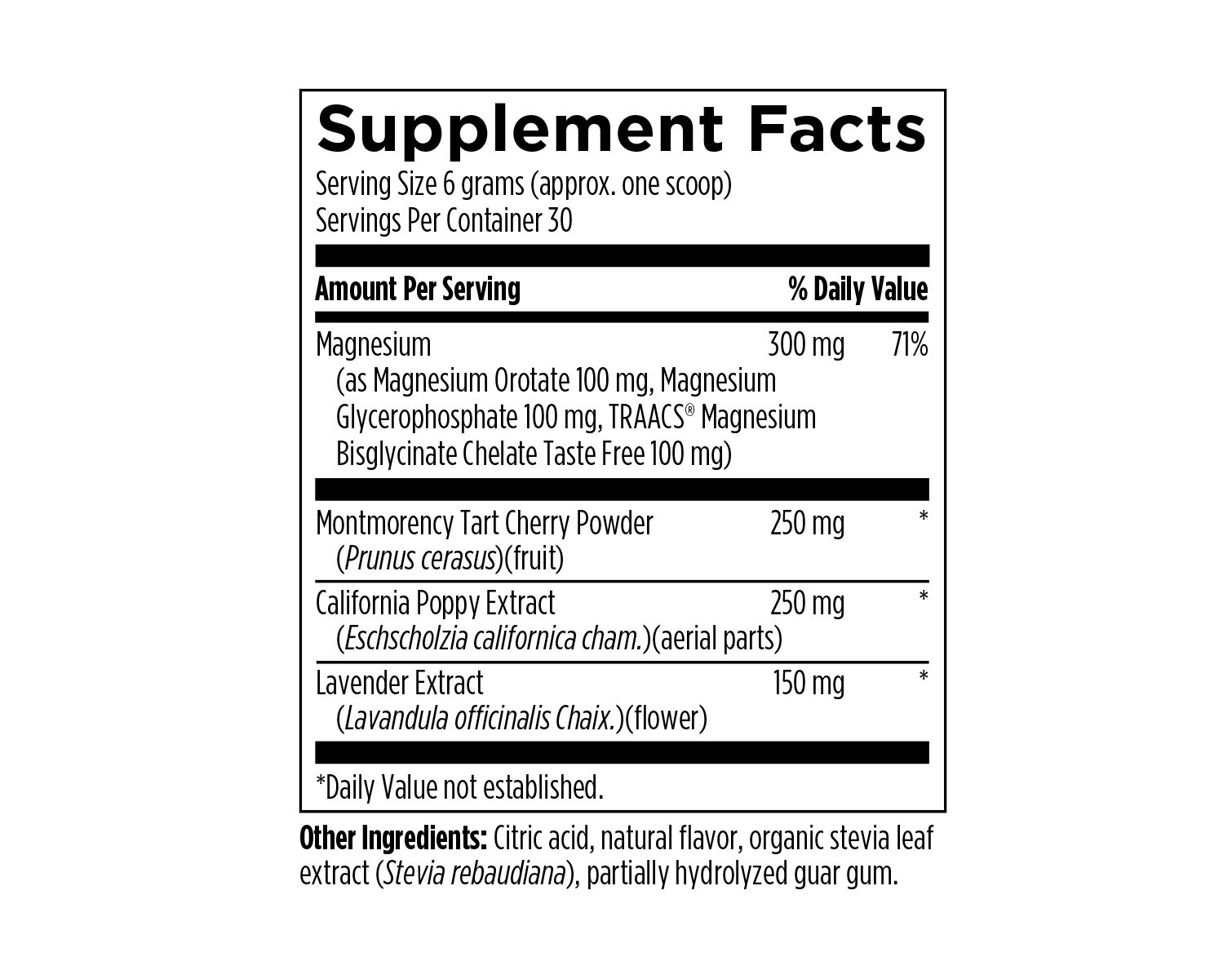 ingredients list