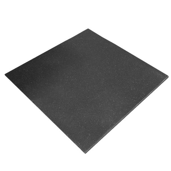 Rubber Gym Flooring Tile - 15mm - Black