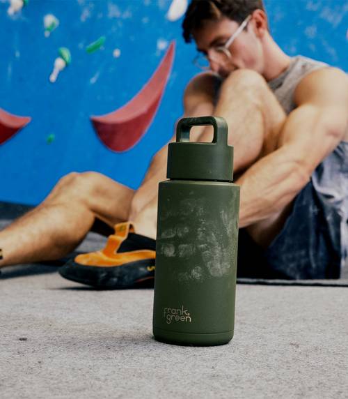 Ceramic Reusable Bottle (Grip Finish) with Grip Lid - 34oz / 1,000ml