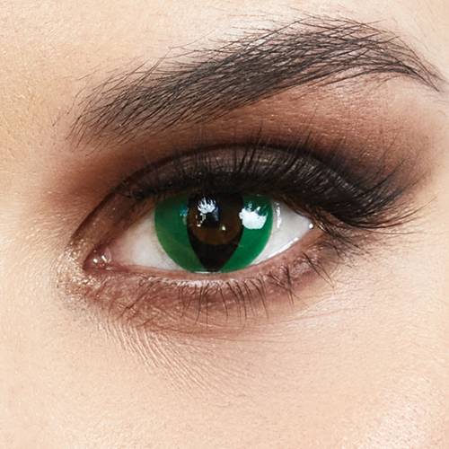Green snake eye contact lens