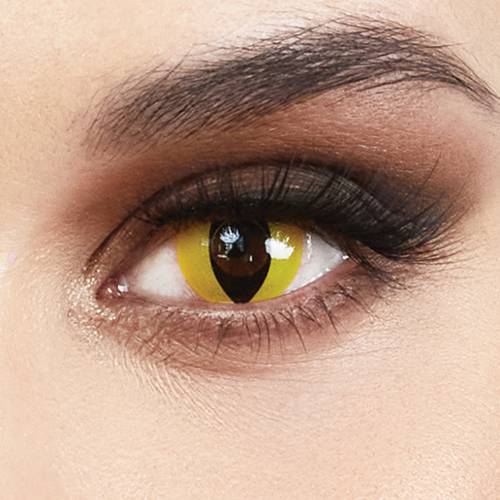 yellow snake eye contacts