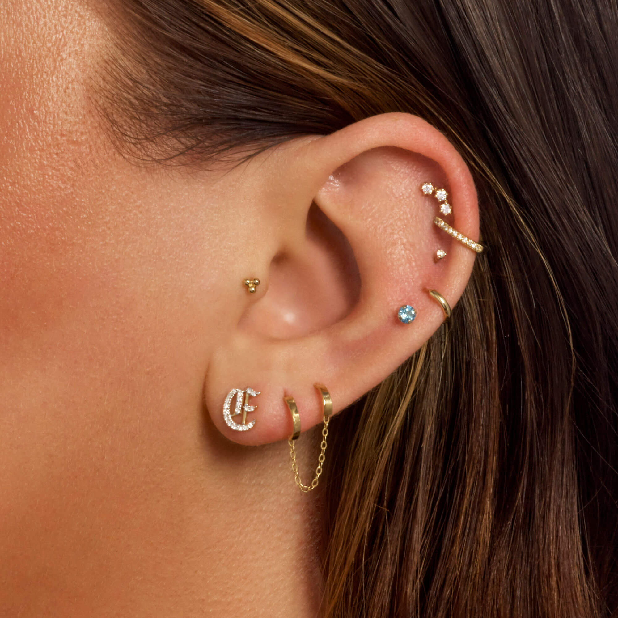 ☆Stone Henge☆ ピアス LOVE DUET T1502 CZ Teardrop X Baguette Stud Earring – Adina Eden