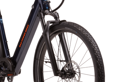 Suspension Fork on RadKick Belt Drive in Midnight Blue