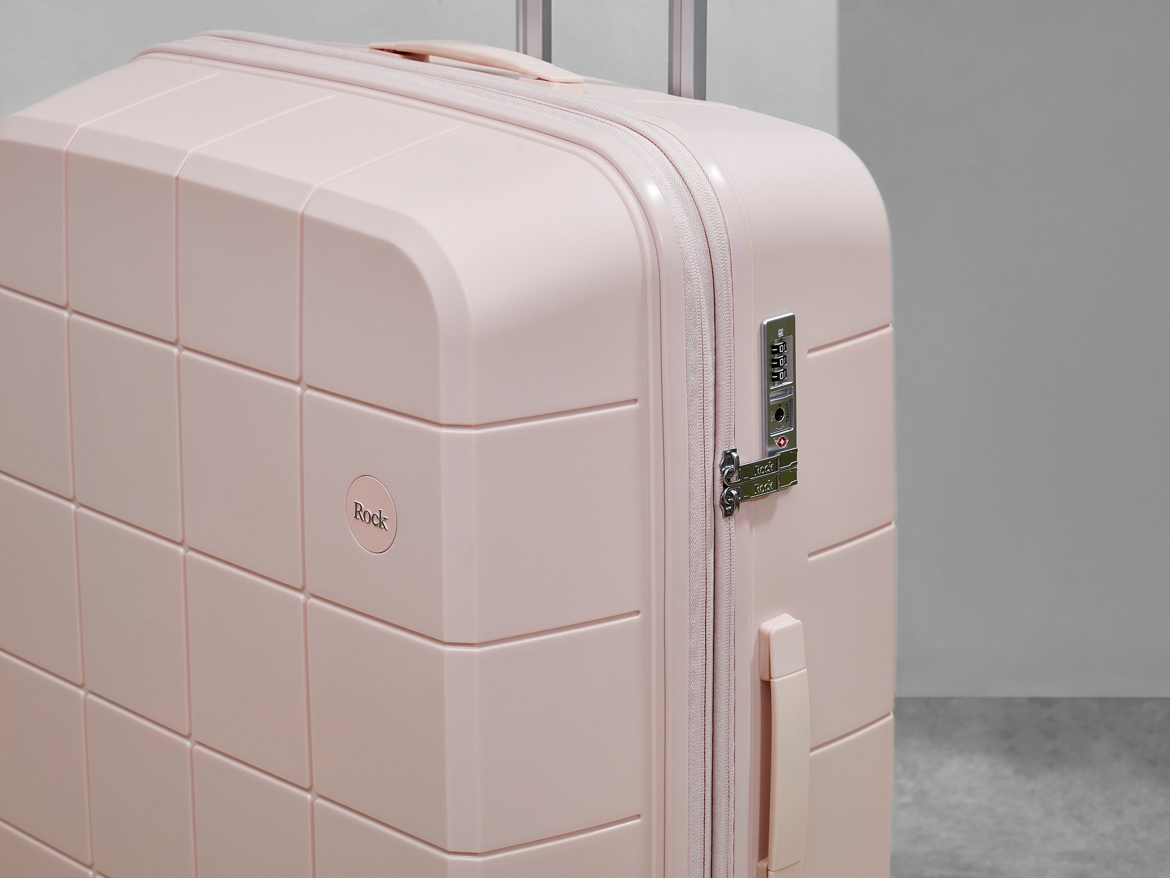 Pastel pink luggage hot sale