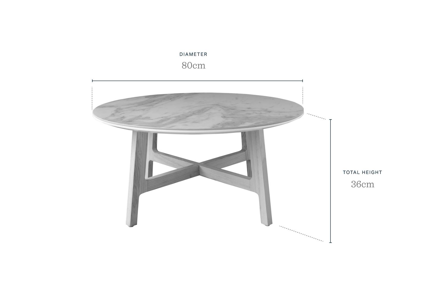 Davies Light Oak and Ceramic Coffee Table by