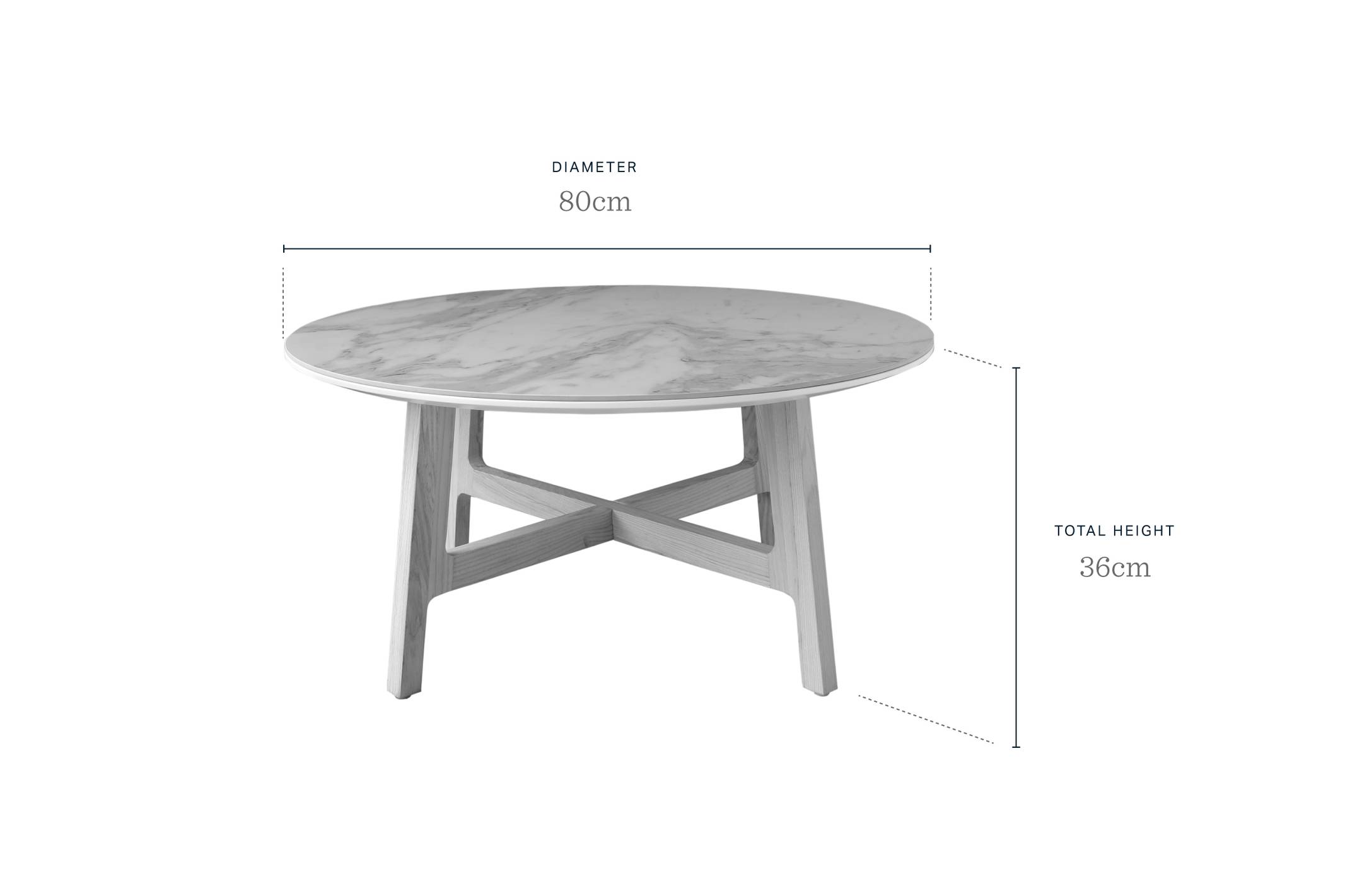 Davies Light Oak and Ceramic Coffee Table by