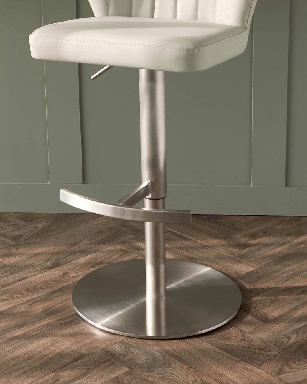 Harper Light Grey Faux Leather Bars Stool by