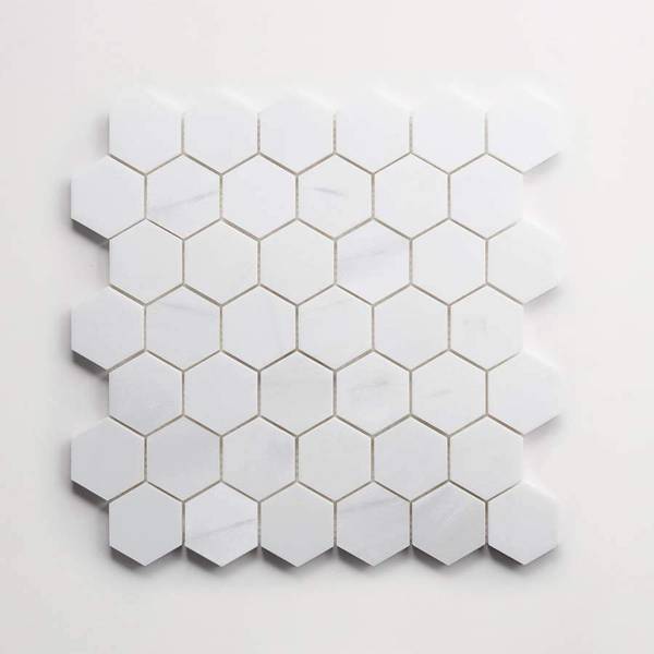 clé white dolomite | hex mosaic sheet 