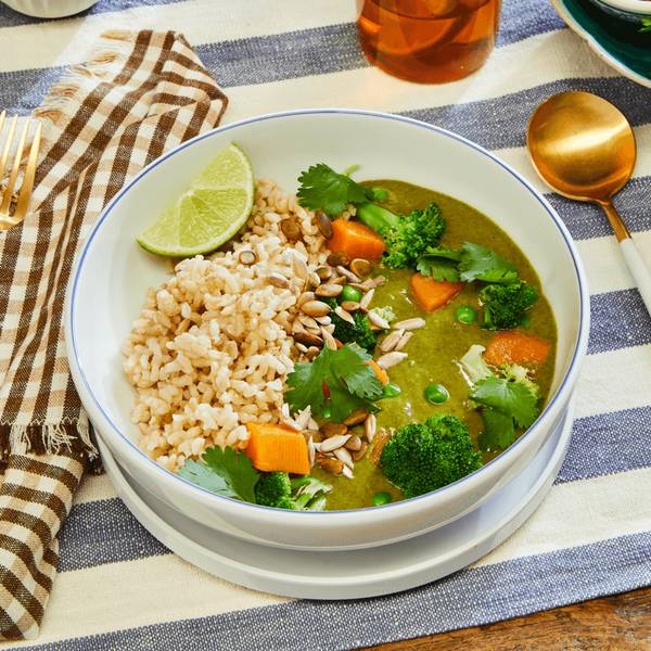 Spinach, Coconut and Chickpea Green Curry