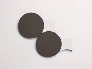 cement | pavimenti | sofia charcoal circle + white losange (bundle)