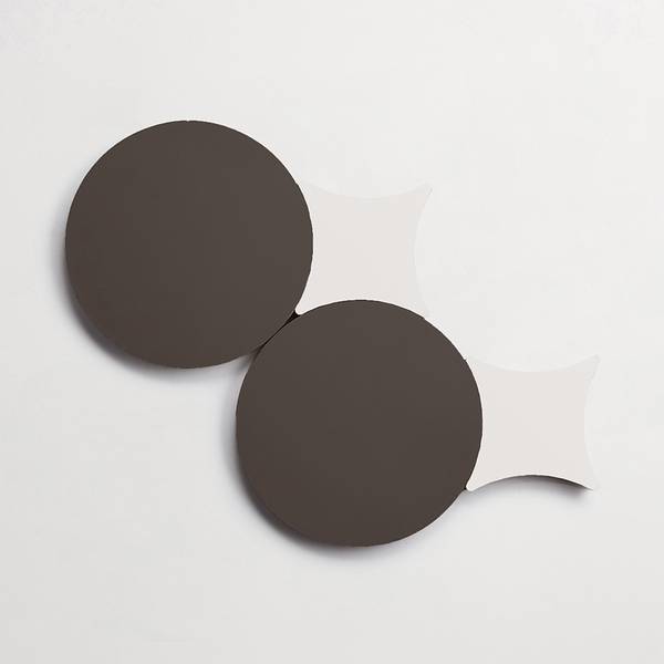 cement | pavimenti act I | sofia charcoal circle + white losange (bundle)