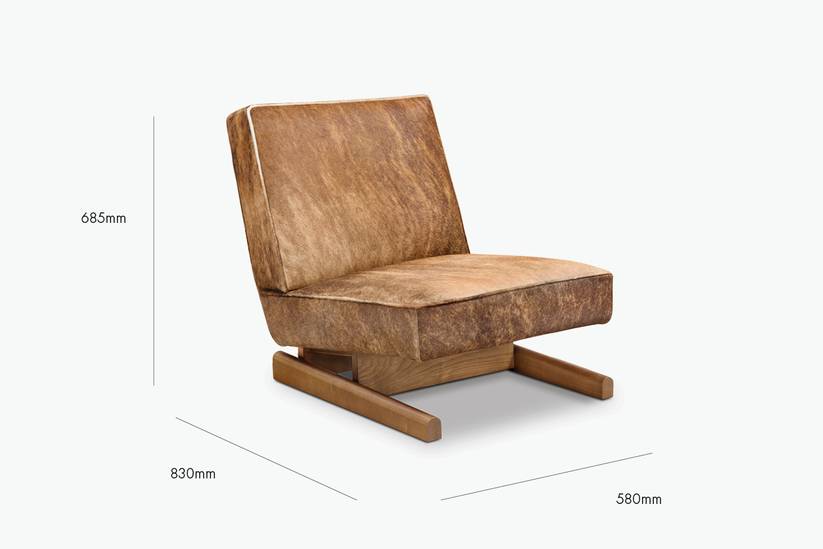 Cow Hide Migos Slipper Chair