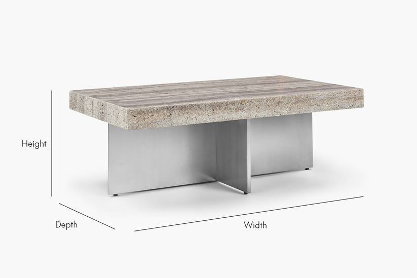 Zaha Travertine Coffee Table