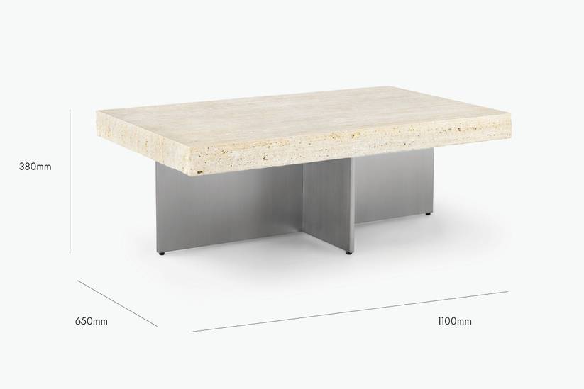 Zaha Travertine Coffee Table