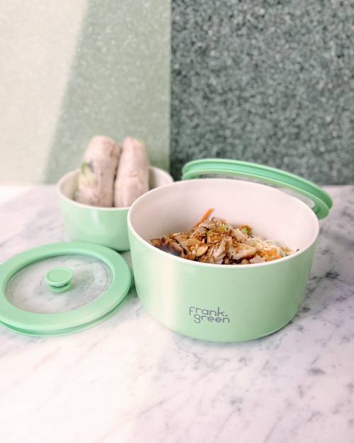 Porcelain Bowl with Glass Lid - 1,500ml