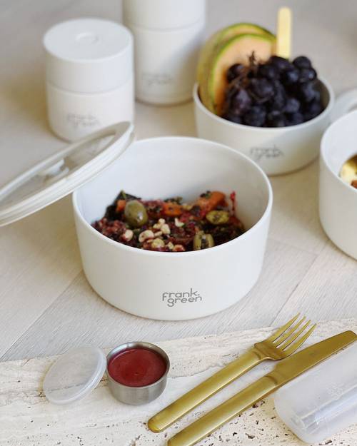 Porcelain Bowl with Glass Lid - 1,500ml