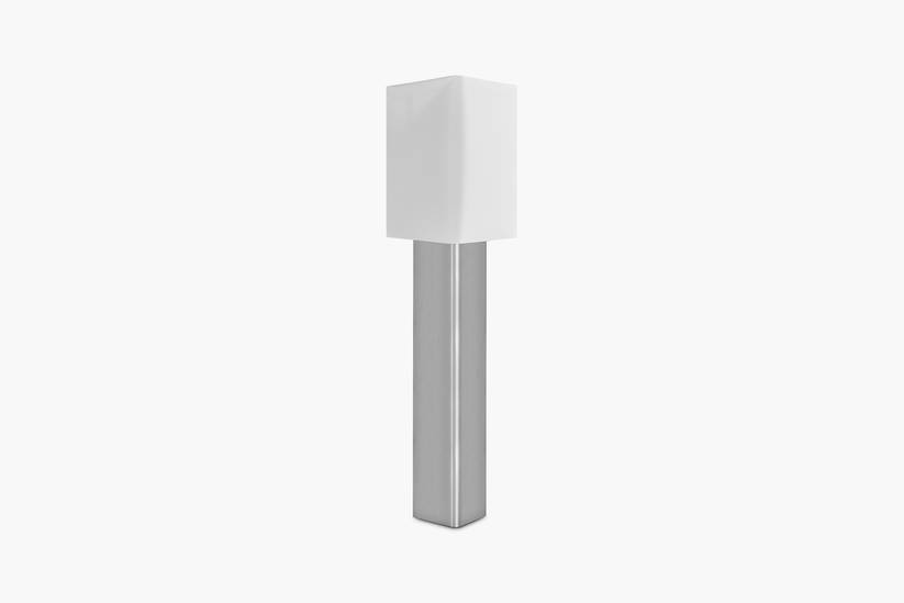 Raw Linen Shade Prism Floor Lamp
