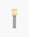 Raw Linen Shade Prism Floor Lamp