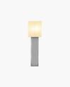 White Linen Shade Prism Floor Lamp