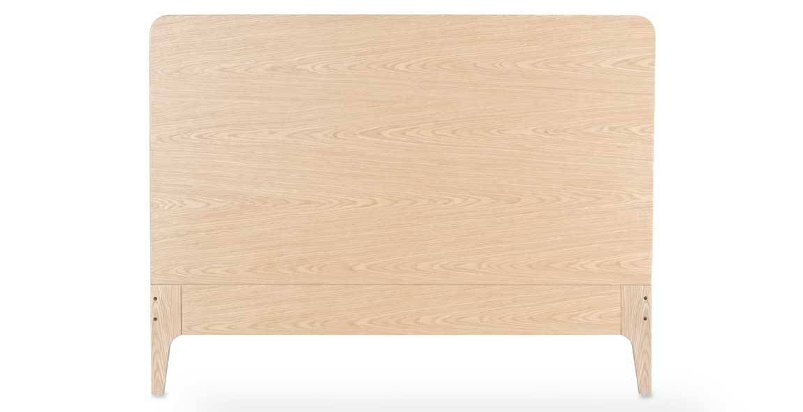 European Oak Headboard with Padded Slipcover